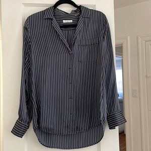 Striped blouse 100% silk